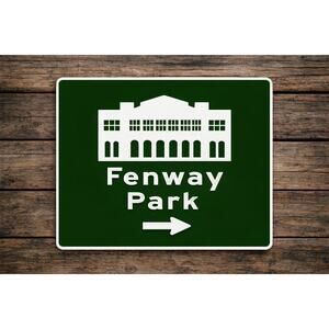 Fenway Park Road Sign Boston Massachusetts Street Red Sox Baseball